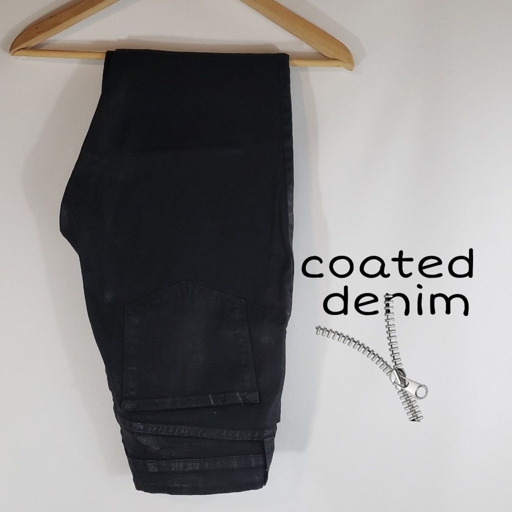 NYDJ Leather Sheri Coated Sliming Jeans